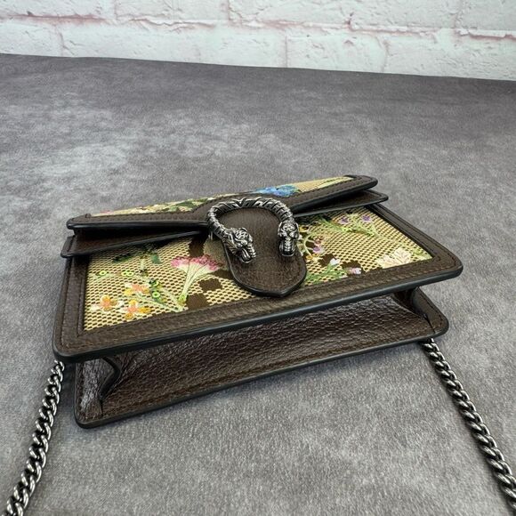 Gucci Sequin Dionysus Jumbo Gg Super Mini Floral Embroidered Chain Crossbody Bag - Picture 6 of 13